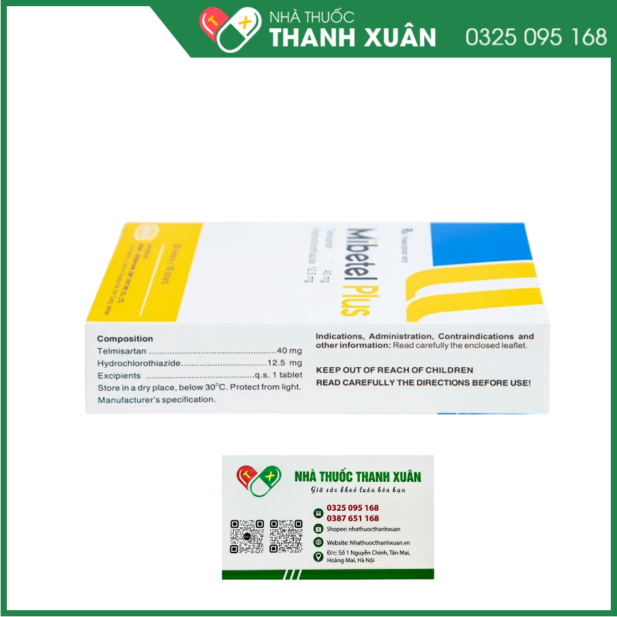 Mibetel Plus điều trị tăng huyết áp vô căn